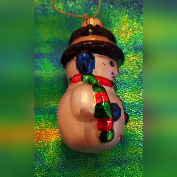 Snowman Vintage Mercury blown Glass Christmas holiday ornament BENEFITS CHARITY - Picture 3 of 4